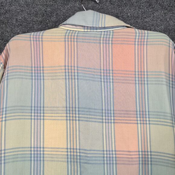 Ms Russ Womens Button Front Shirt Multi Plaid XXL Button Front Long Sleeve - Picture 11 of 16